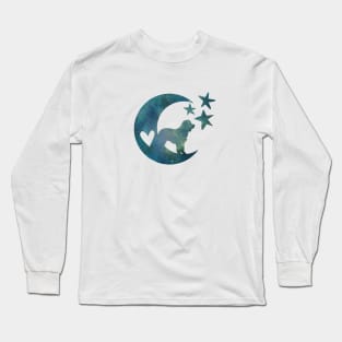 Labradoodle Half Moon And Stars Long Sleeve T-Shirt